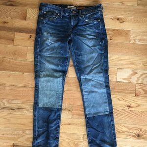 Madewell patchwork Distressed Slim Boyfriend Jean